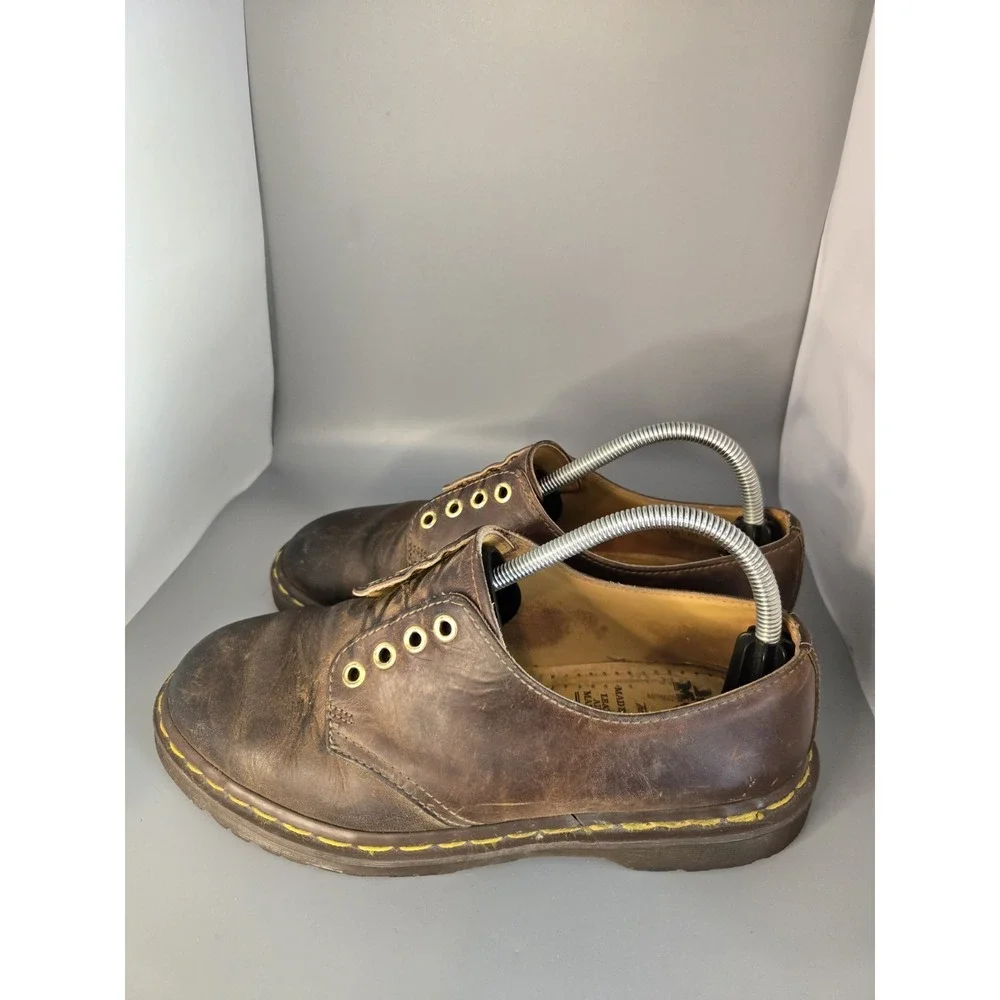 Vintage Dr. Martens 1561 Oxford Shoes Men's 8 Brown Leather Made in England